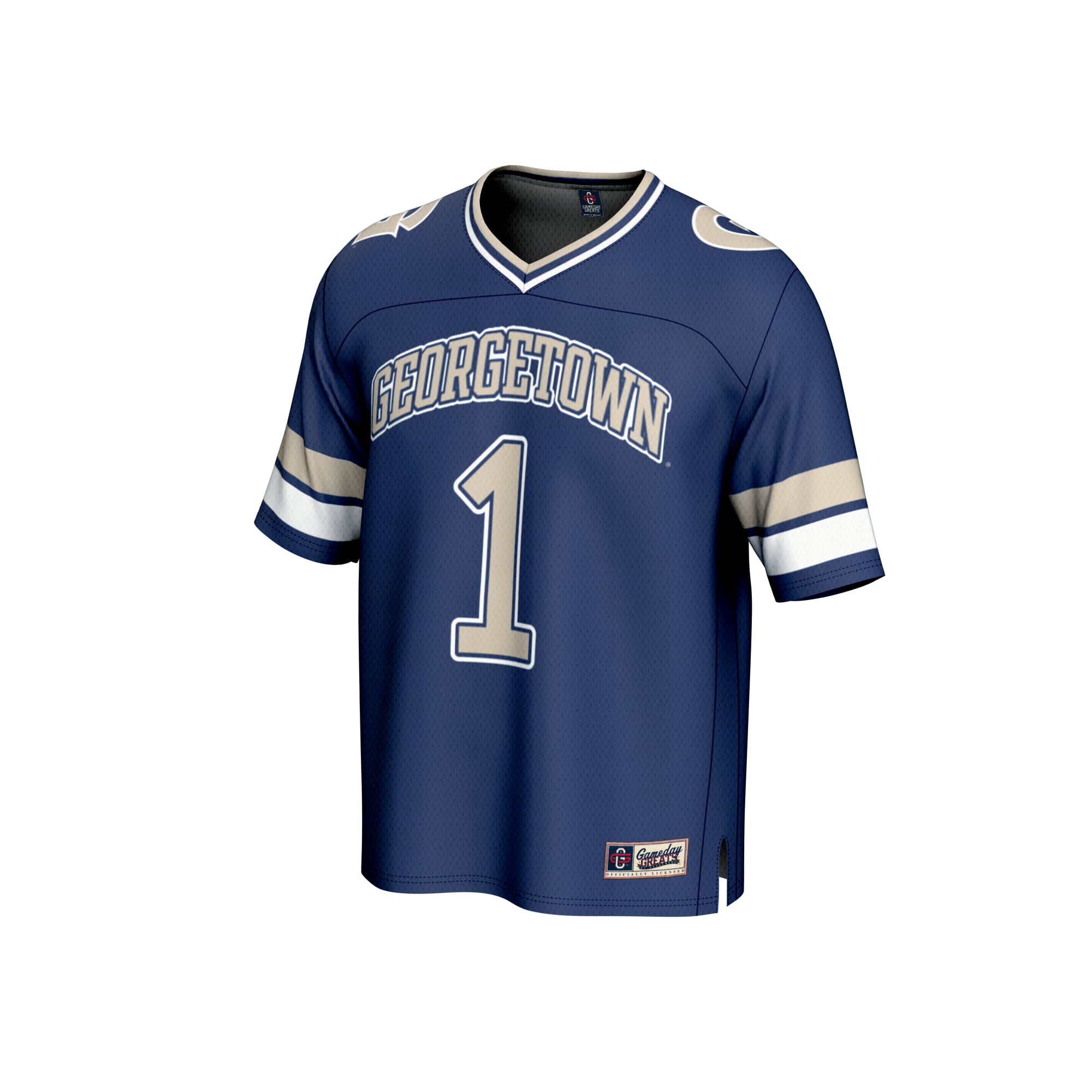 #1 Navy Georgetown Hoyas Lightweight Collegiate Football Fashion Jersey