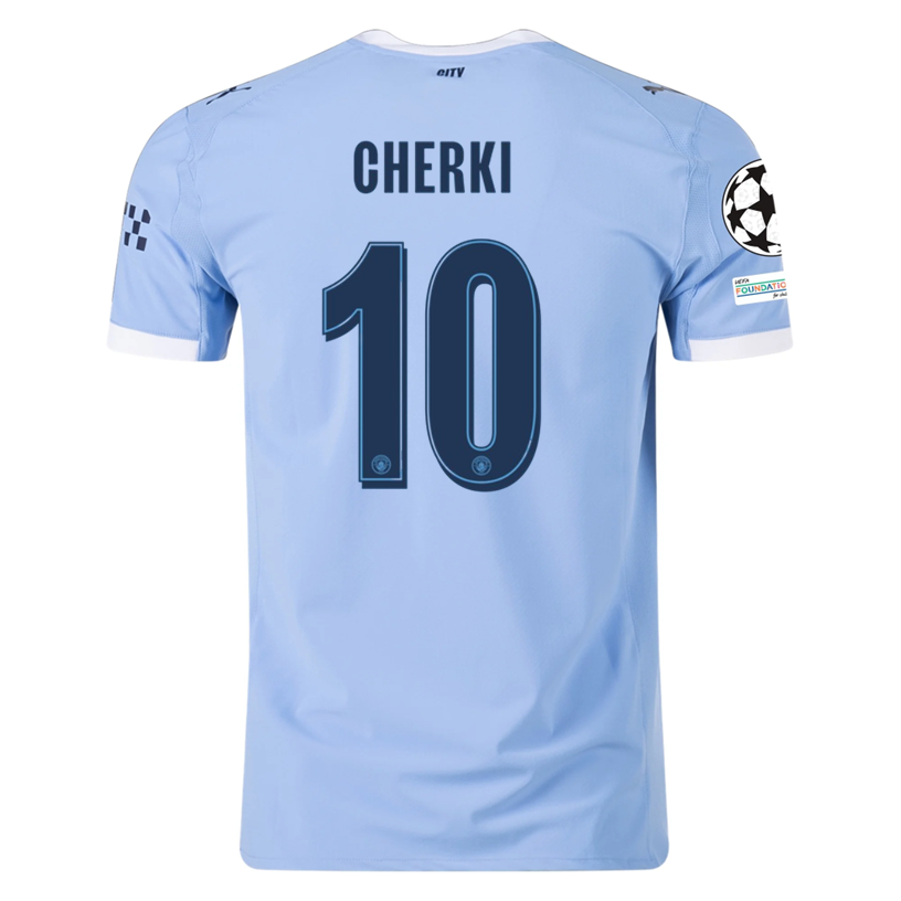 Manchester City Blue/White) 2025-2026 UCL Home Jersey – Authentic Shirt