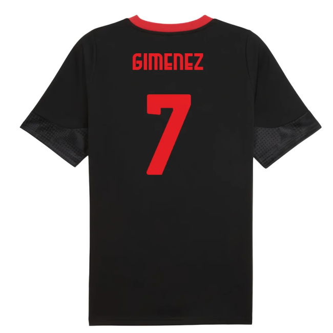 Supporter Acm Ac Milan Training Jersey Black Gimenez #7 Ultra Comf...