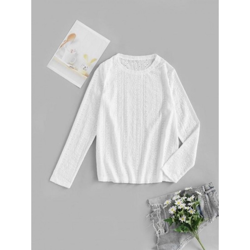 Embroidered Long Sleeve Blouse XG7598