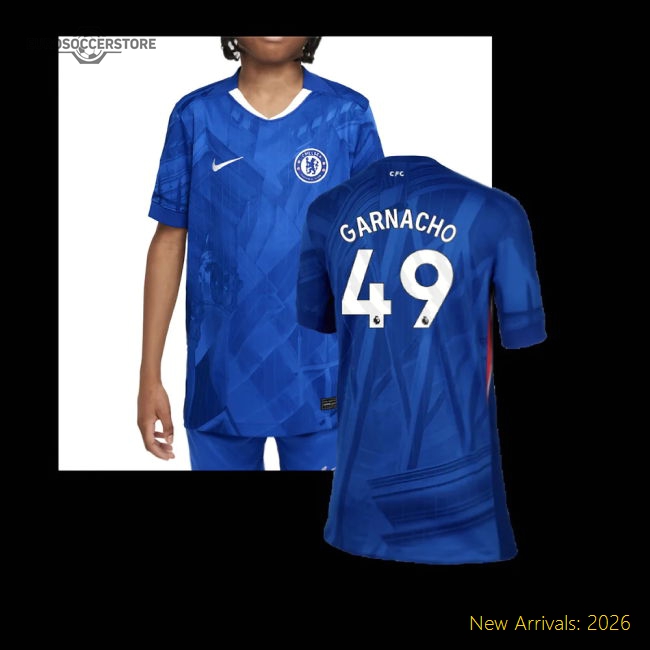 Premium Chelsea Kids Garnacho Jersey 2025-2026 Easy-care