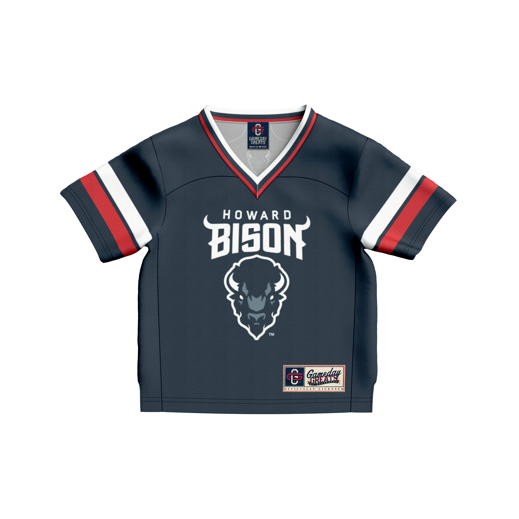 [NJP] Howard Bison GameDay Greats Toddler Collegiate Football Fashion Jersey - Navy