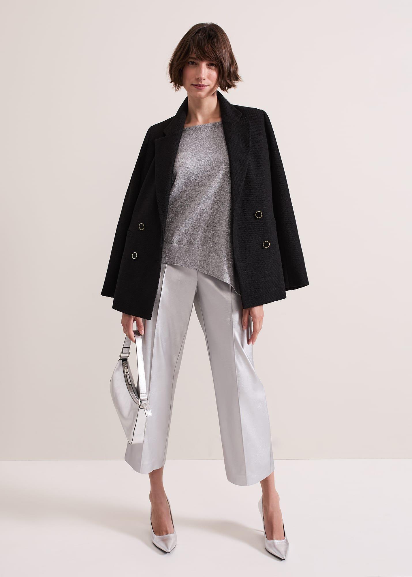Sofia Silver Shimmer Asymetric Jumper