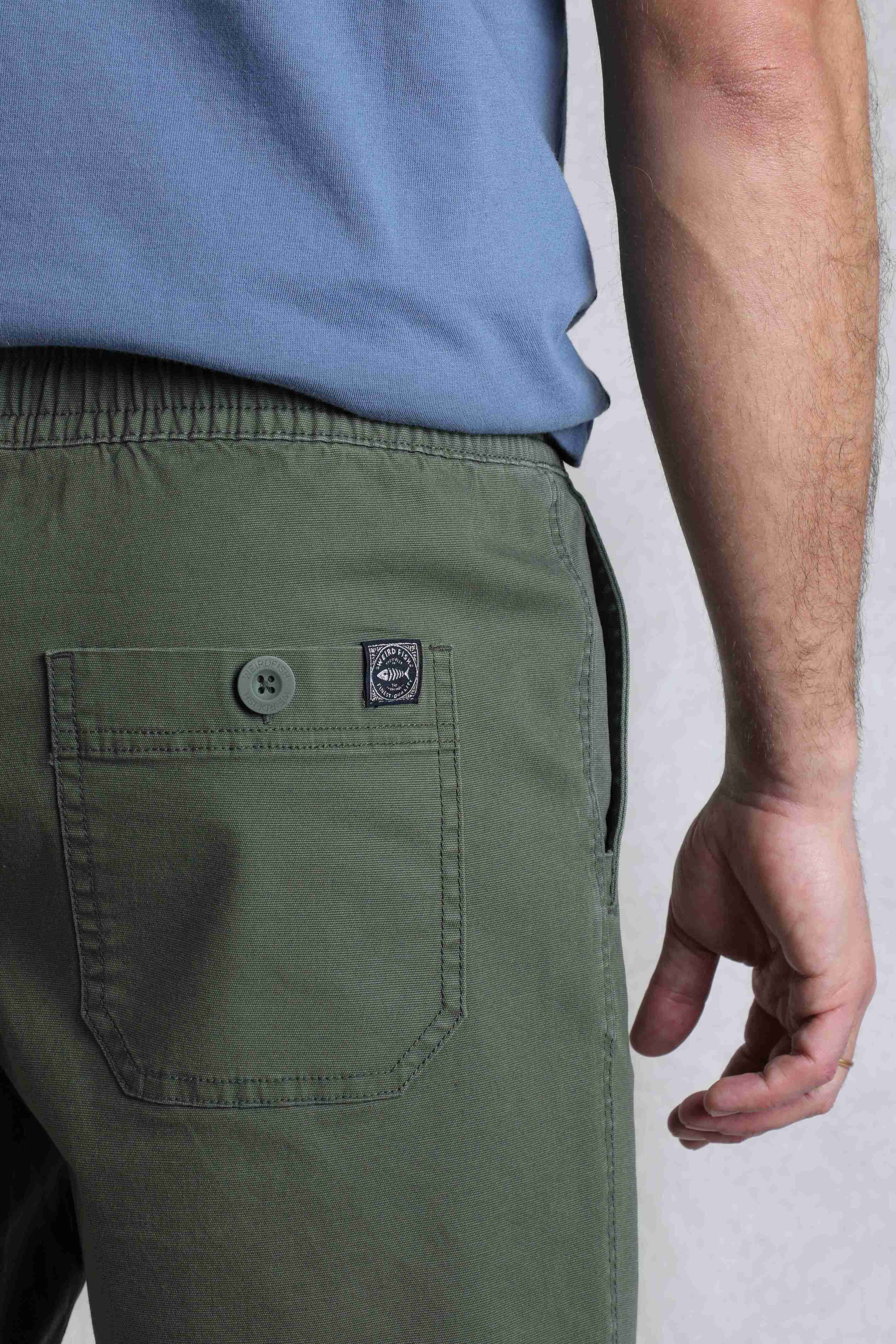 Weston Canvas Shorts Army Green