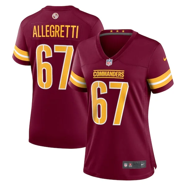 None Nick Allegretti Game Jersey - Burgundy | NFL Player Jersey