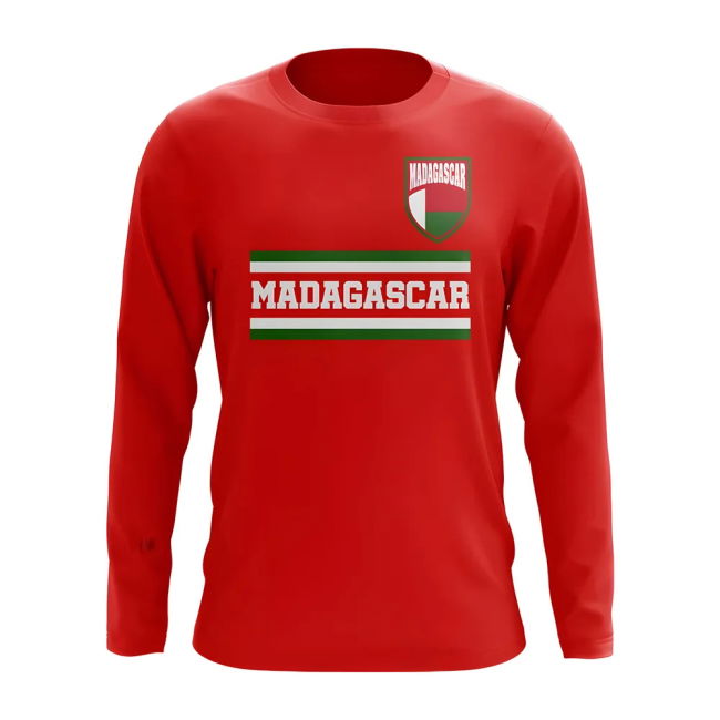Elite Madagascar Core Football Country Long Sleeve T-Shirt (Red)
