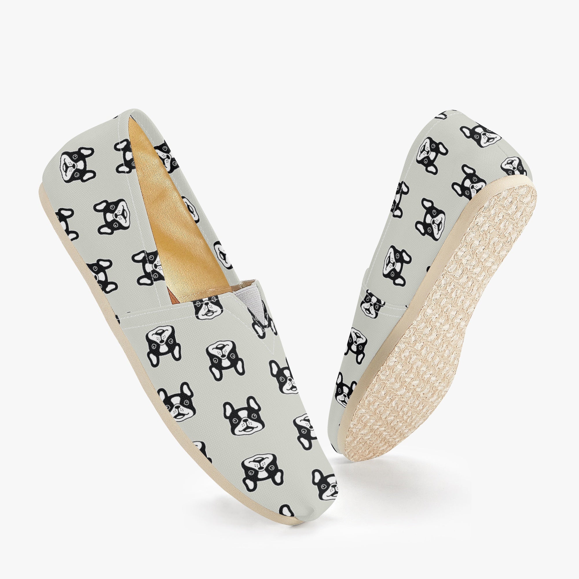 - Bulldog Inspired Casual Canvas Shoes Indoor Comfort | Unique Design