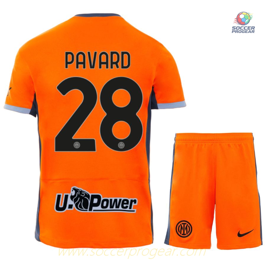 Inter Milan Youthren's Soccer Uniform Team Jersey 2023 2024 Third Pavard