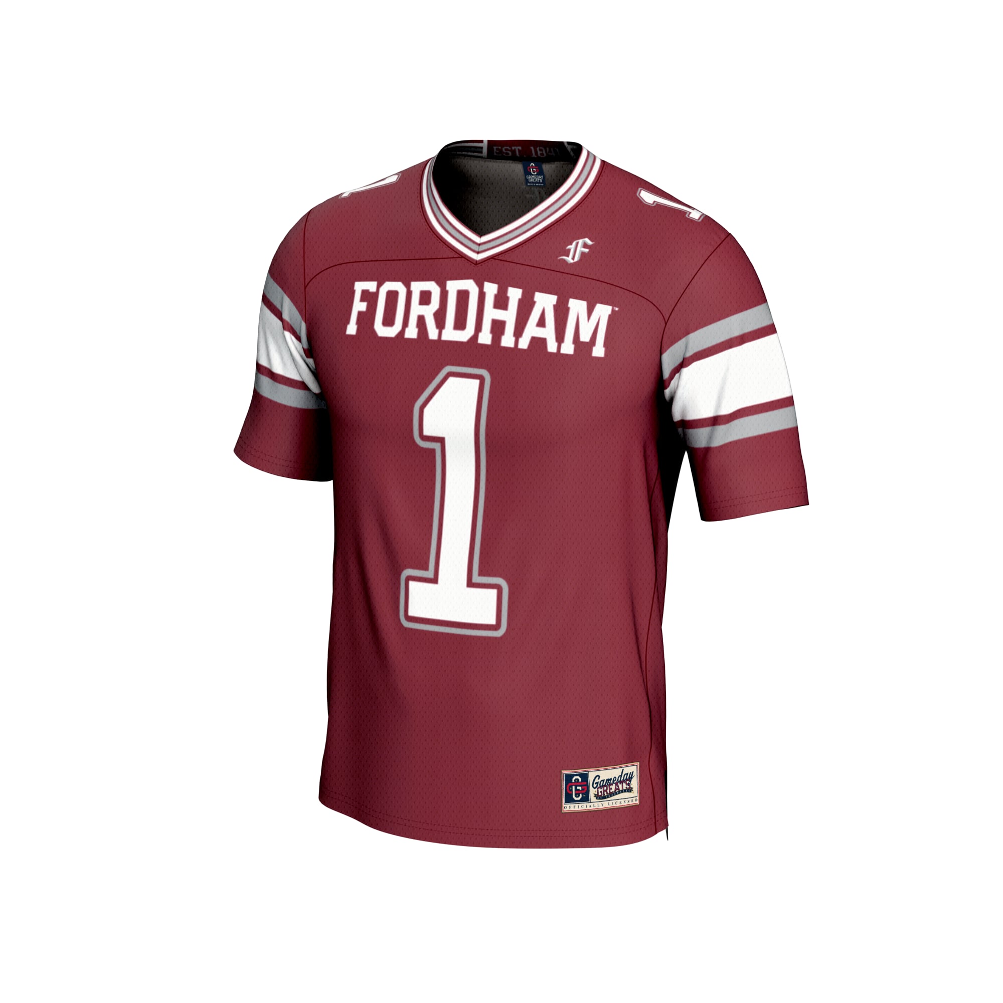 Unisex Maroon #1 Fordham Rams Lightweight Collegiate Football Fashion Jersey