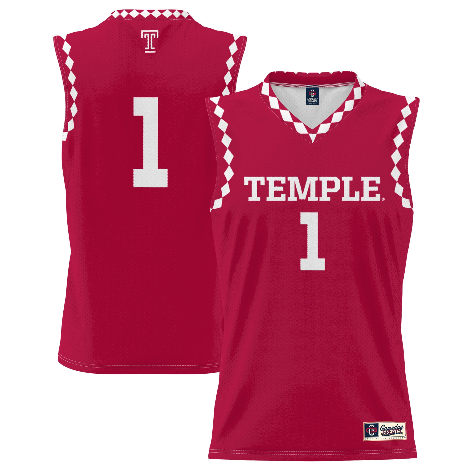 [DDG] Women's Temple Owls GameDay Greats UnisexLightweight Men's Basketball Fashion Jersey - Red