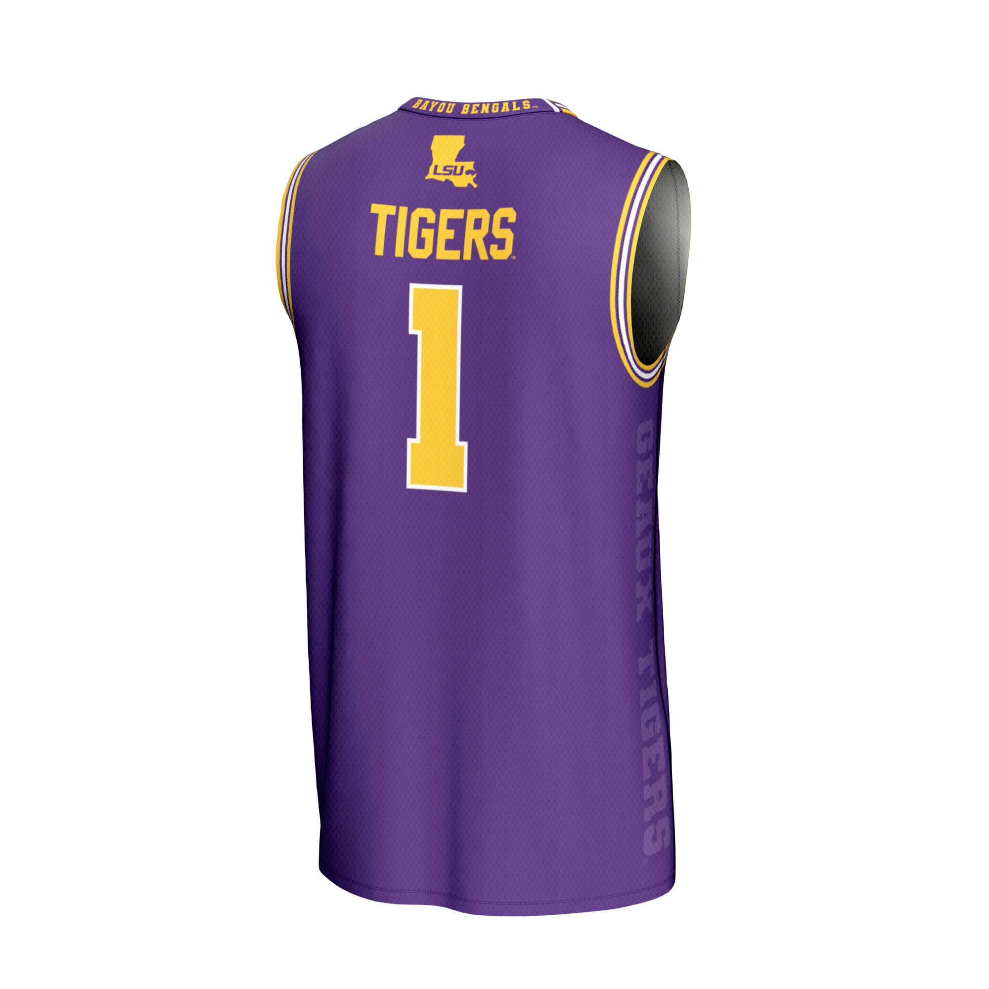 [NJP] LSU Tigers GameDay Greats Unisex Lightweight Icon Print Basketball Jersey - Purple