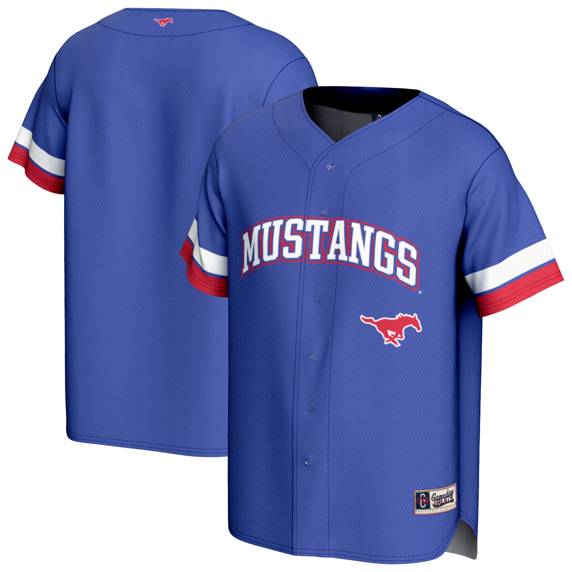 [NJP] SMU Mustangs GameDay Greats Youth Baseball Jersey - Royal