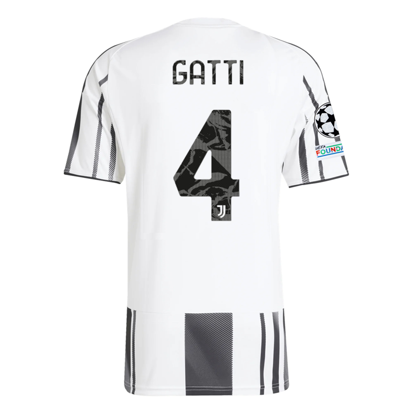 Juventus Gatti 2025-2026 UCL Home Jersey – Authentic Shirt