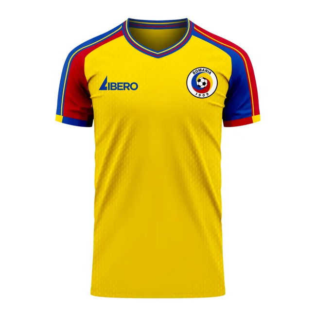 Romania 2025-2026 Home Concept Football Kit (Libero) (Puscas 9)