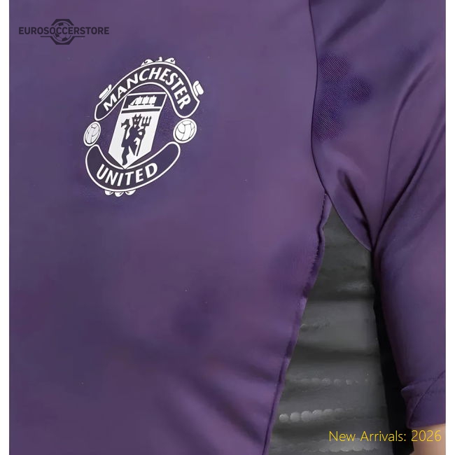Performance 2025-2026 Official Man Utd Training Jersey Aurora Plum