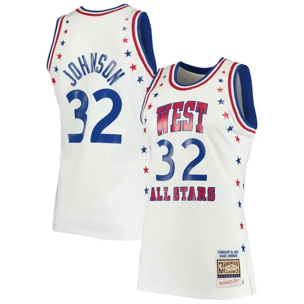 Magic Johnson LAL Authentic Jersey - superior NBA - White basketball