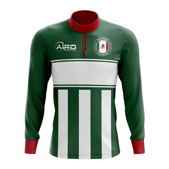Premium-Quality Elite Mexico Concept Football Half Zip Midlayer Top