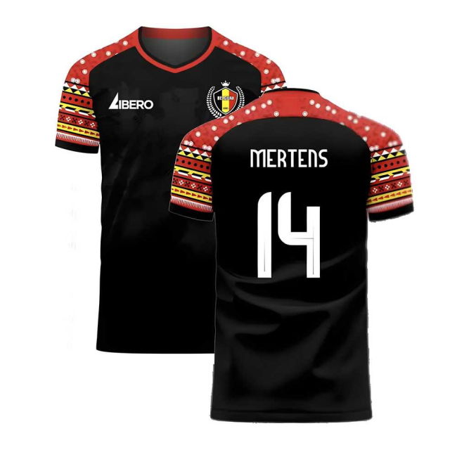 Game Replica Belgium Away Supporter Kit (Adults) (Mertens 14)