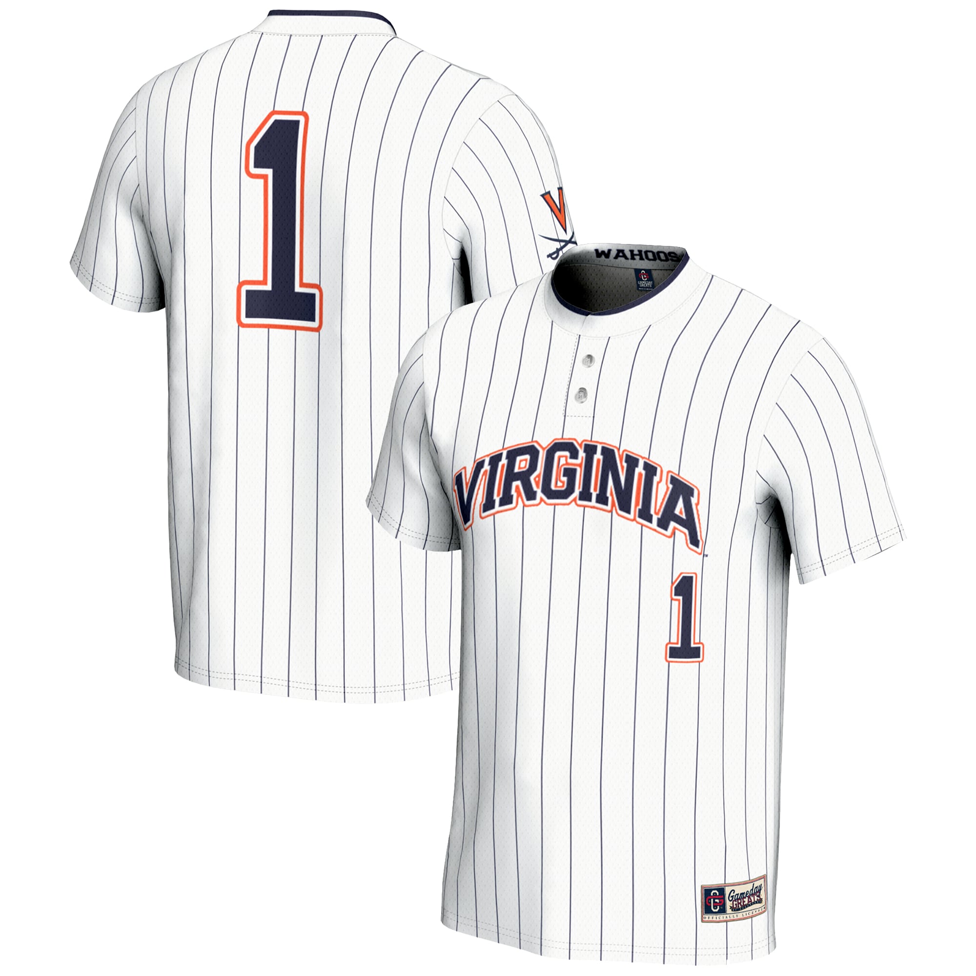 [NJP] Virginia Cavaliers GameDay Greats Youth Lightweight Softball Jersey - White