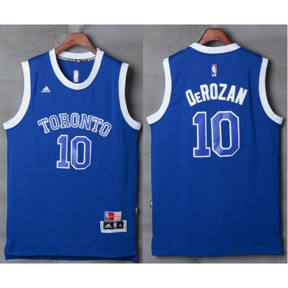 Budget-Friendly Men's Raptors #10 DeMar Blue Basketball Jersey