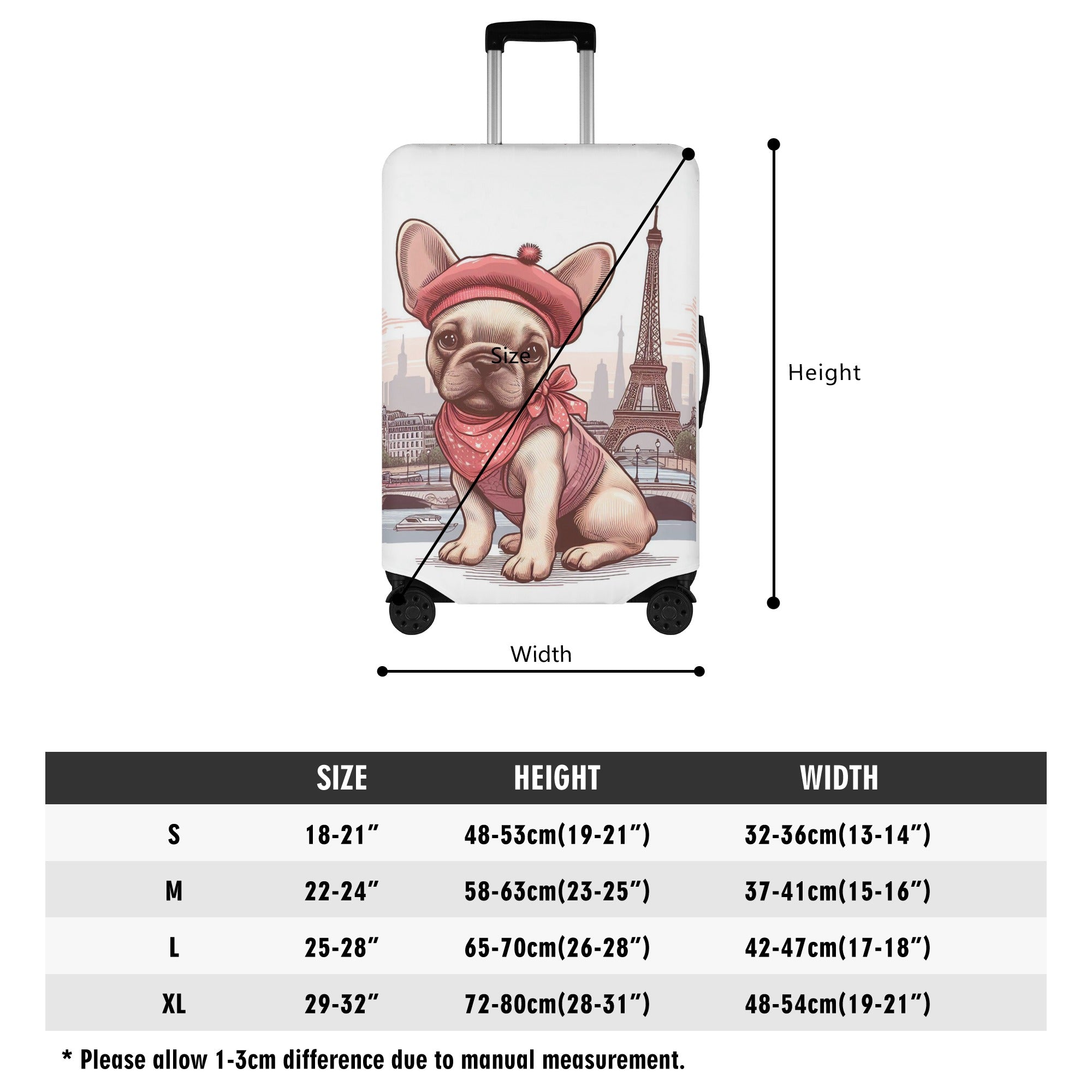 High-Quality Culture-Inspired Paris - Luggage Cover for Dog Owners