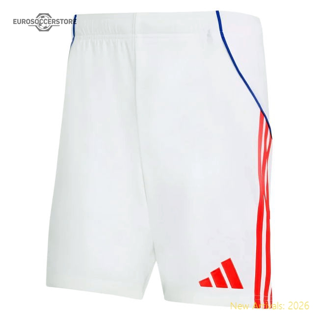 Supporter Top-Quality 2025-2026 Olympique Lyon Home Shorts (White)