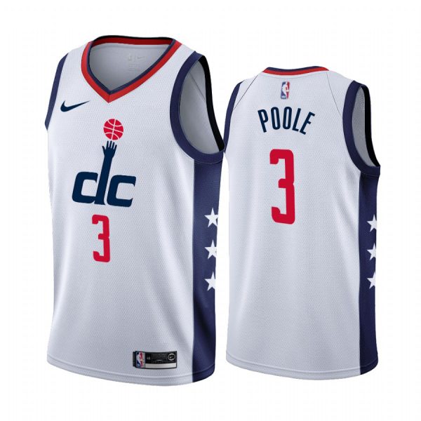 Durable Wizards #3 Jordan Poole 2019 City NBA City Jersey White -