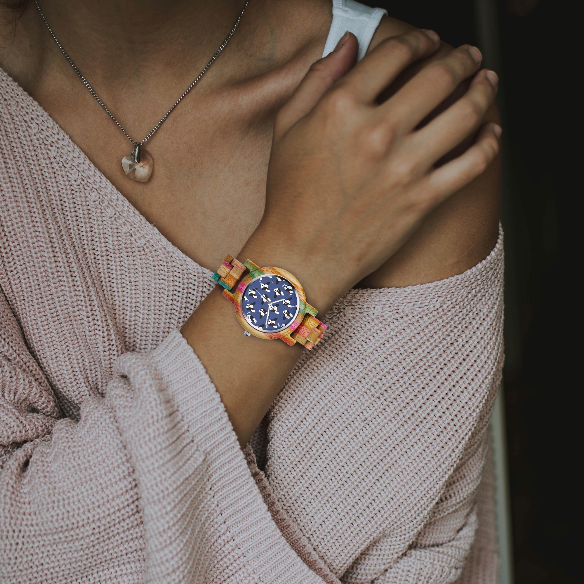 Stylish Wooden Watch For Frenchie Lovers Outdoor Use | Vet-recommended