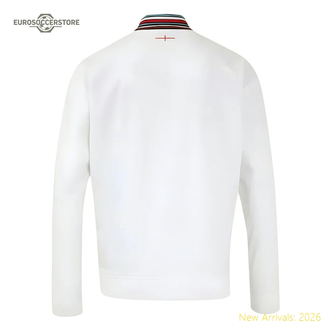 2024-2025 England Rugby Anthem Jacket O2 (White) - Kids
