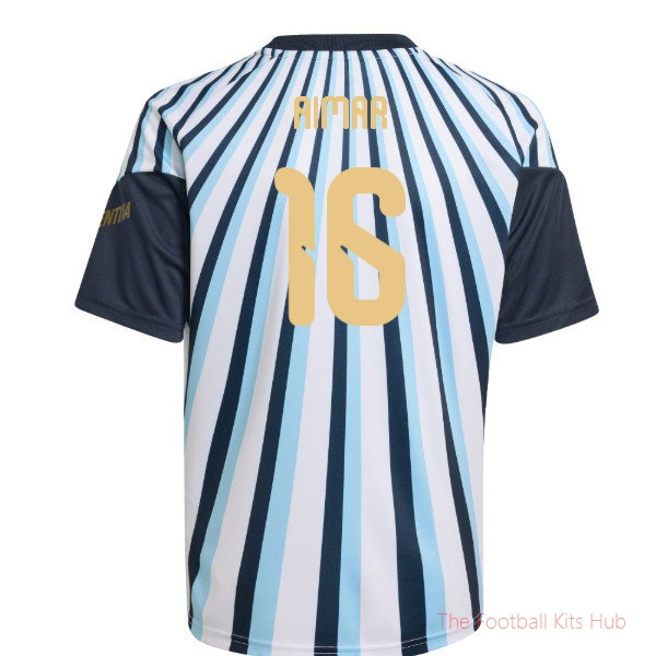 Argentina Pre-Match Shirt 2026-2027 Aimar #16 Junior Soccer Jersey