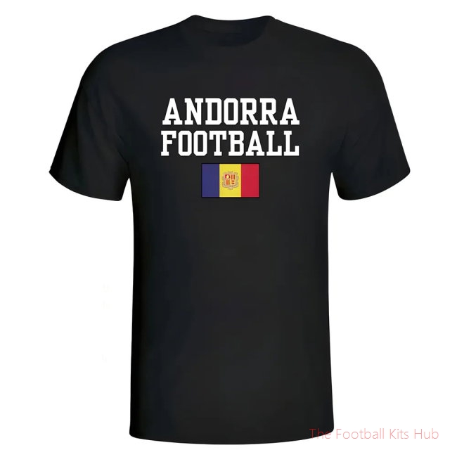 Men Andorra Football T-Shirt - Black