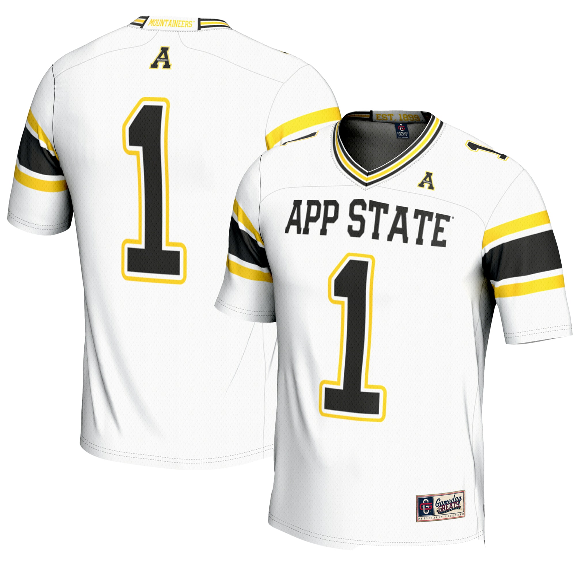 #1 Appalachian State Mountaineers GameDay Greats Endzone 2026/2027 Football Jersey - White