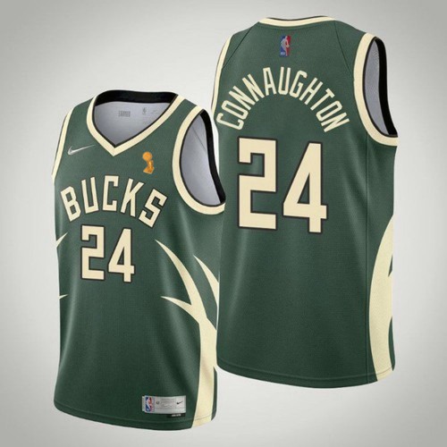 Authentic Bucks #24 Pat Connaughton 2021 Finals NBA Swingman Jersey