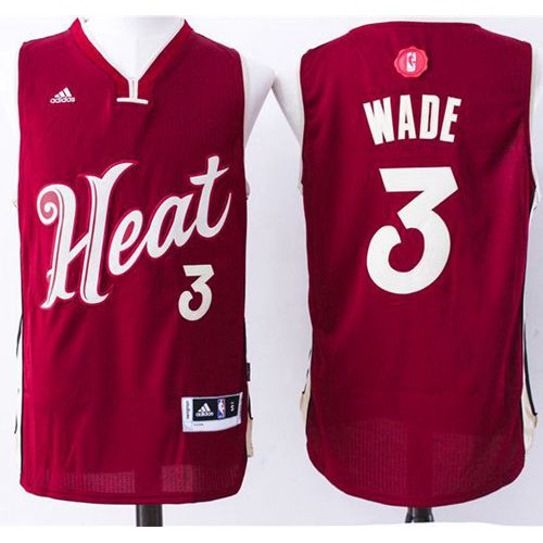 MIA Red M. Heat #3 NBA Jersey Basketball Jersey Game Day Wear