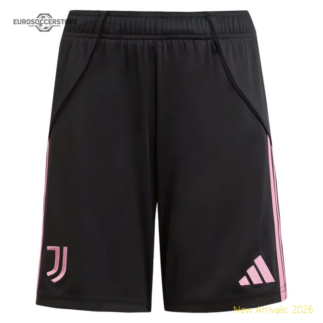 2025-2026 Juventus Home Kit Shorts (Black) - Kids For Serie A Fans