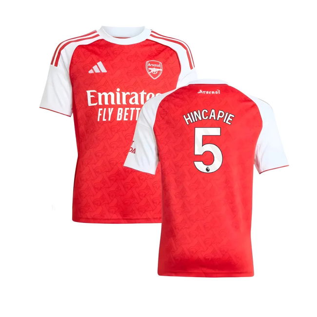 Kids 2025-2026 Arsenal Soccer Club Home Kit (Hincapie 5)