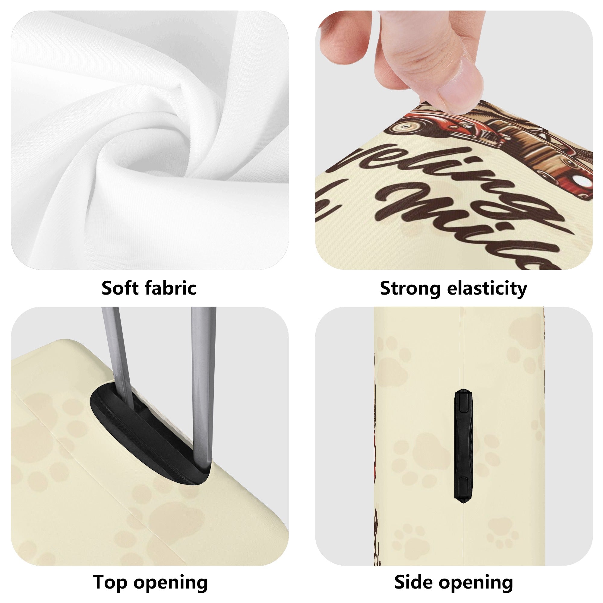 French Bulldog Personalized Luggage Cover With Frenchie Name Luggage