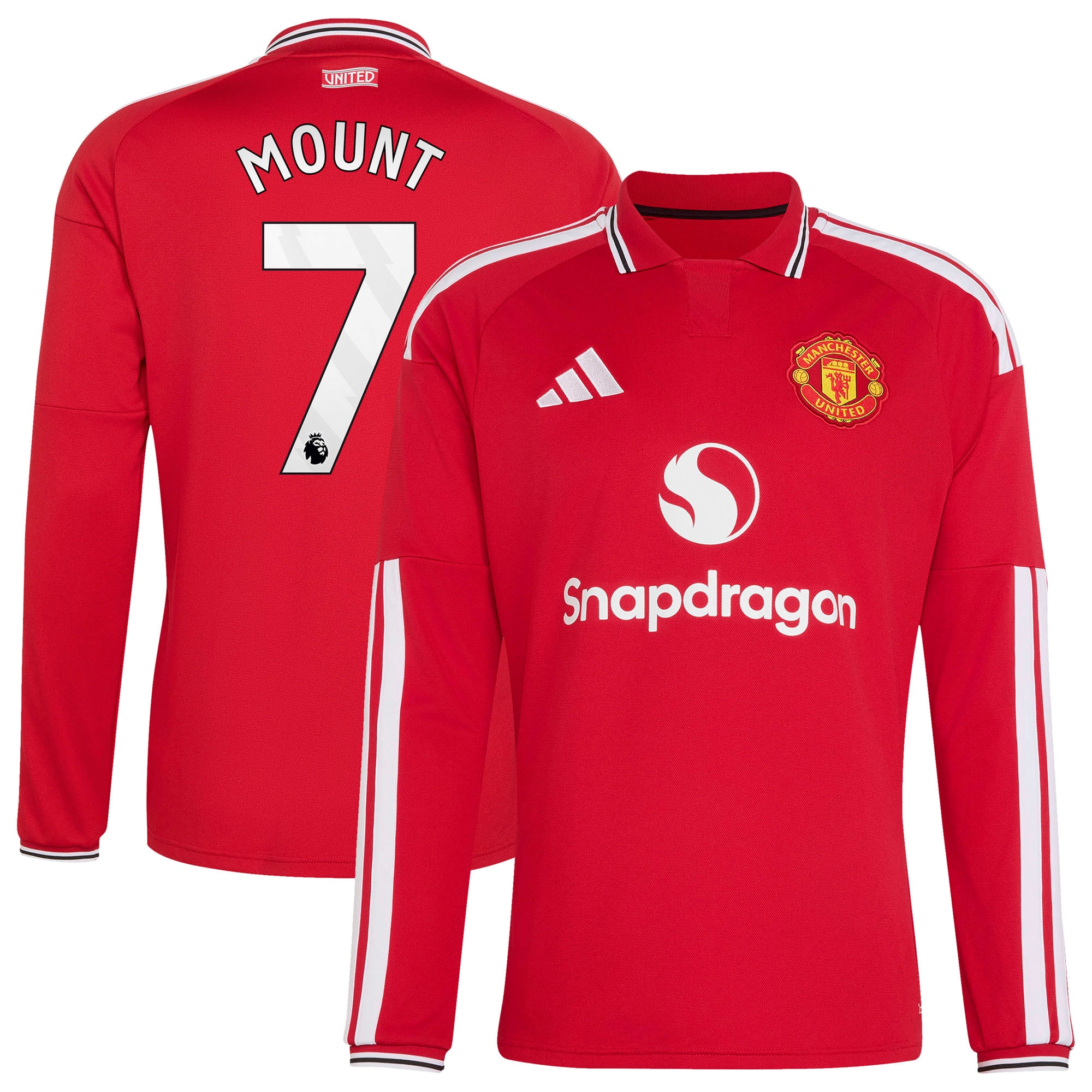 [SJH] Mason Mount Manchester United 2026/27 Home Replica Long Sleeve Jersey - Red