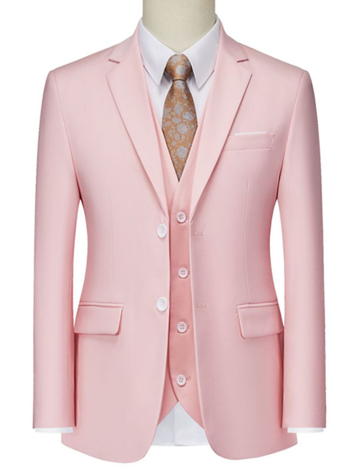 Men's Jacket Blazer Wedding Business Outdoor Pocket Spring Fall Plain