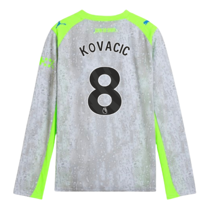 Kids Kovacic 8 Match Quality Man City 2025-2026 Third Shirt (1)