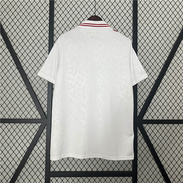 UEFA Euro 2024 Denmark Football Shirt Away White Soccer Jersey -