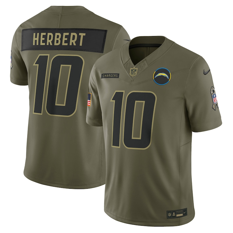 None Justin Herbert LA Chargers Retro Elite Jersey Game Day Wear