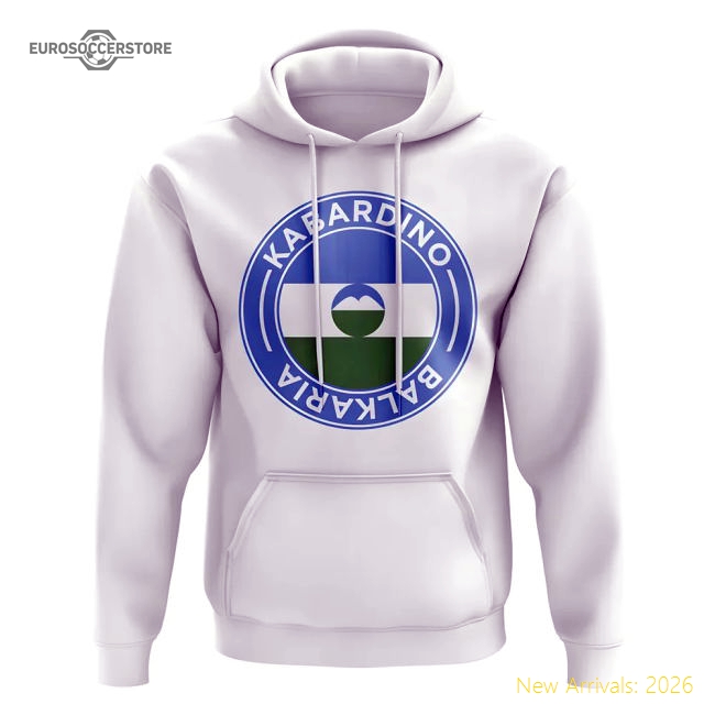 Kabardino-Balkaria Football Badge Hoodie (White)