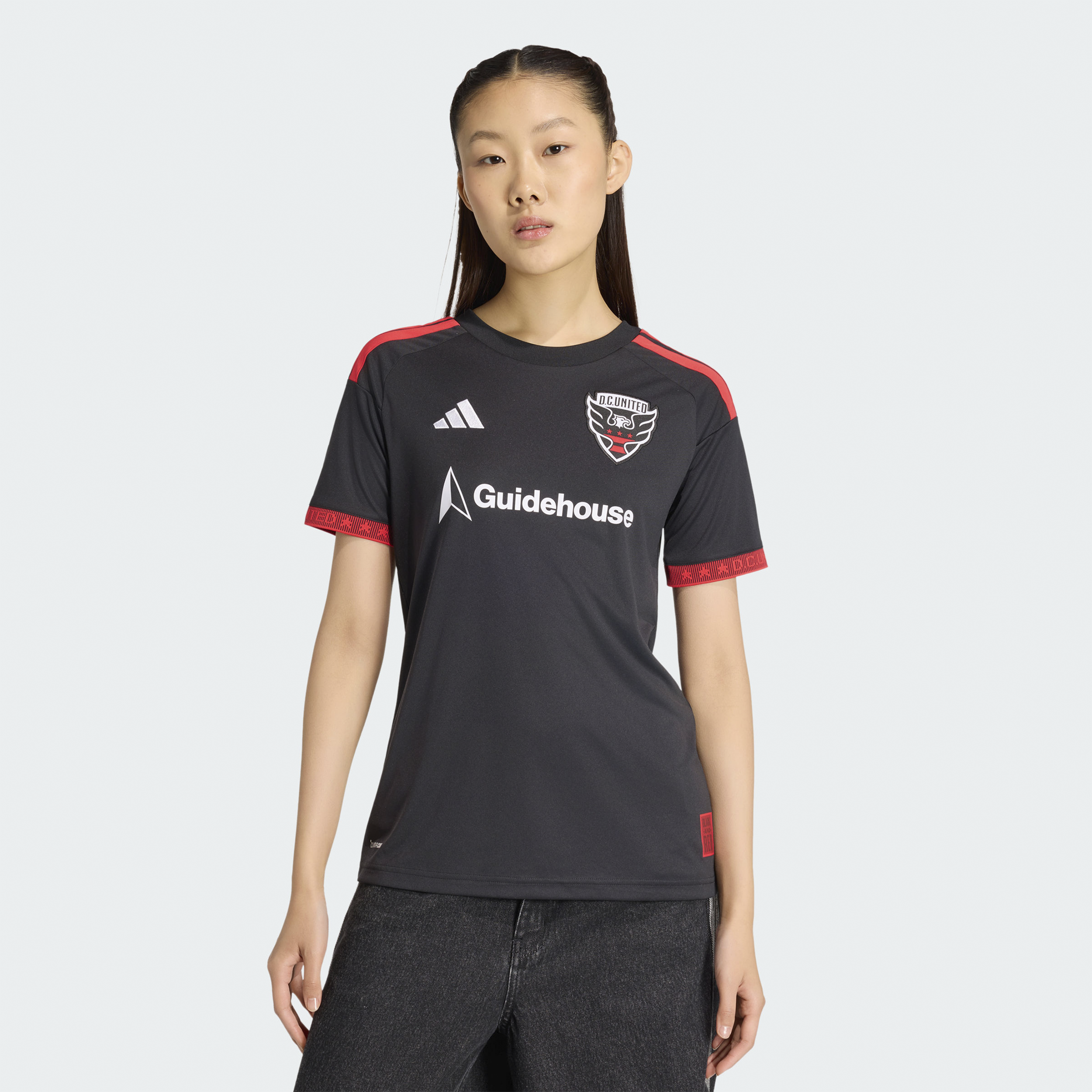 [SJH] D.C. United Women's 2026 Black-and-Red Kit Replica Jersey - Black