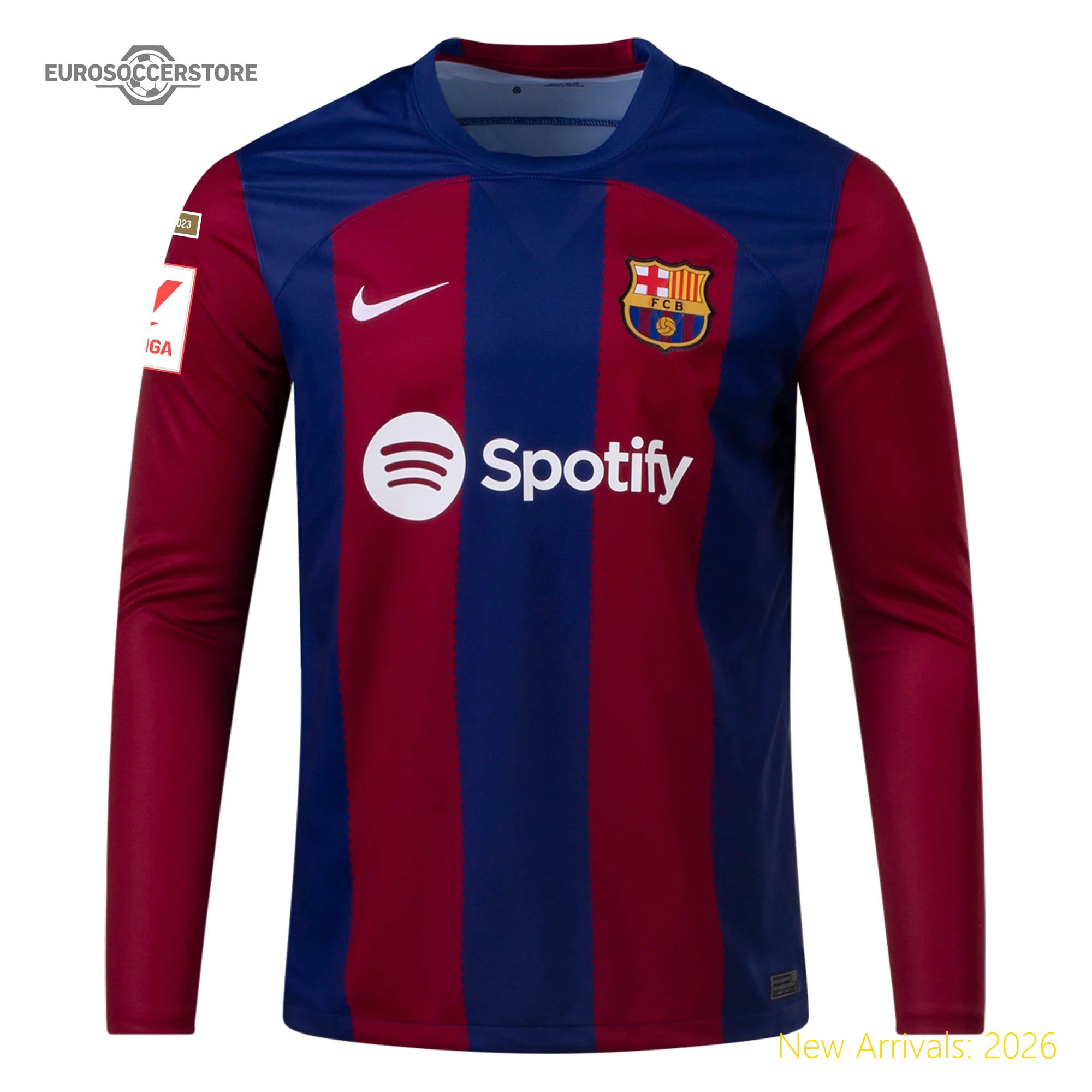 Men Bar Lewandowski Barcelona Long Sleeve Home Professional Home