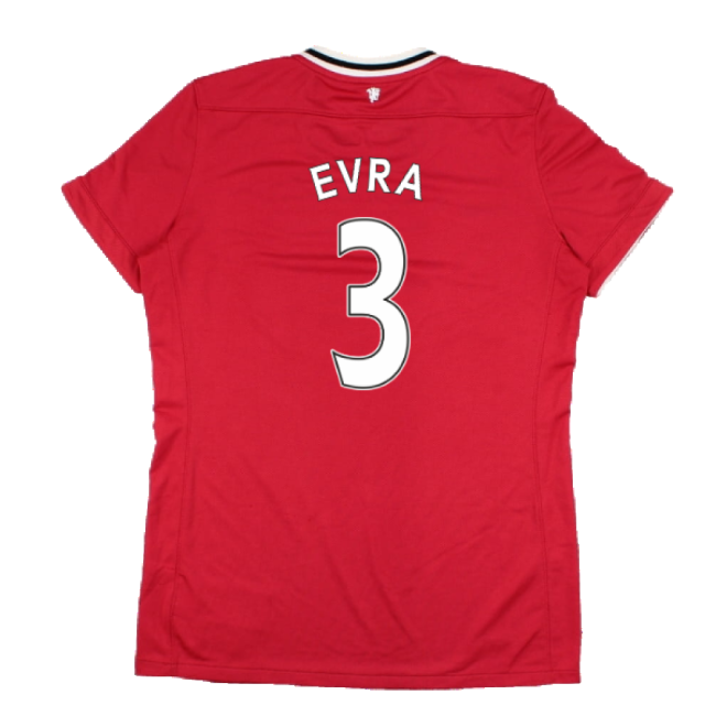 Manchester United 2011-12 Home Shirt (Women\'s) ((Very Good) M) (Evra 3)
