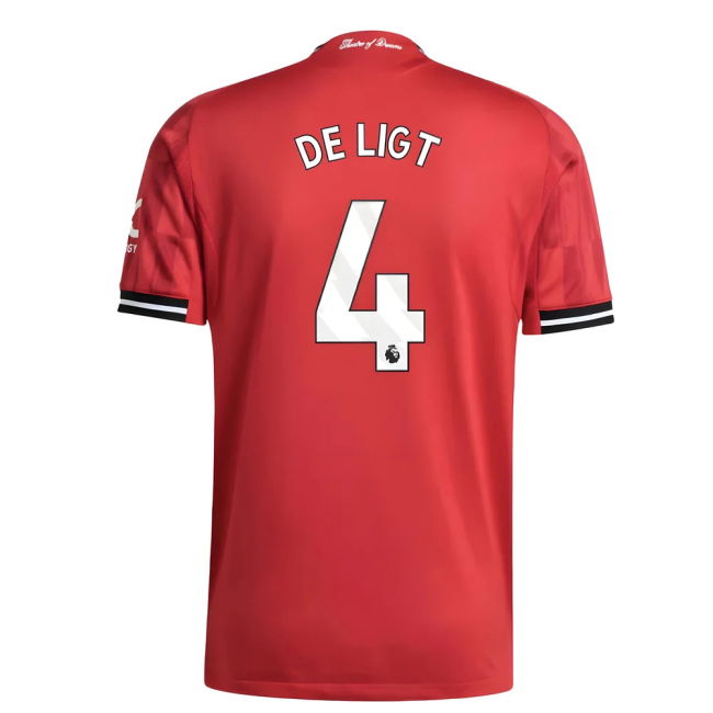 2025-2026 Man Utd Authentic Home Jersey (De Ligt 4)