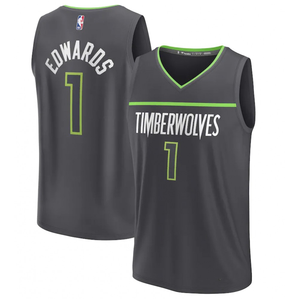 Youth Minnesota Timberwolves #1 Anthony Edwards 2021/22 Statement Edition Swingman Stitched Jersey