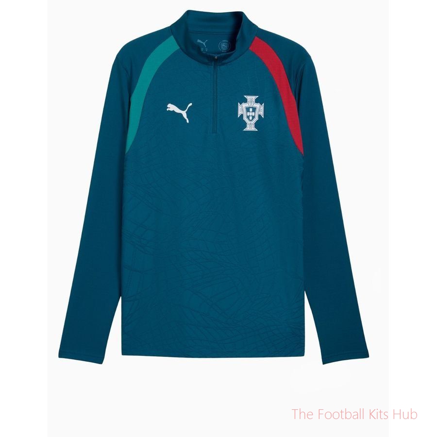 Portugal Training Shirt 1/4 Zip World Cup 2026 - Ocean Tropic/Silver Mist