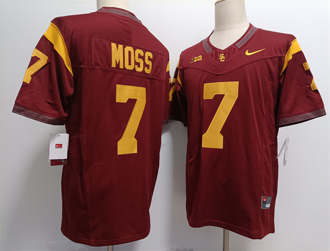 Men's None Red 2023 alternate jersey Miller Moss #7 match worn Jersey